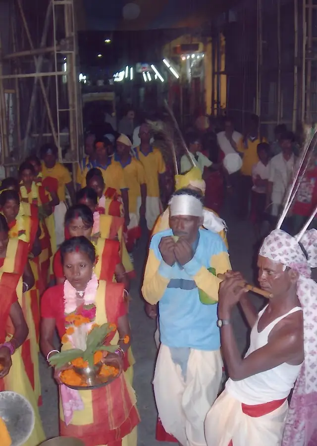 Dhakis lead the procession
