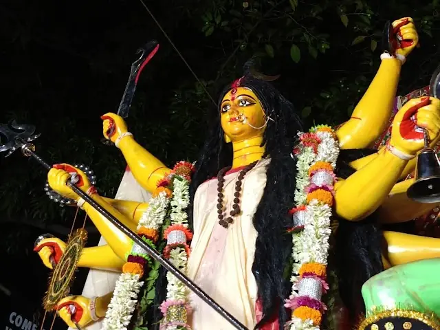 Dashabhuja Durga with her rudraksha garlands